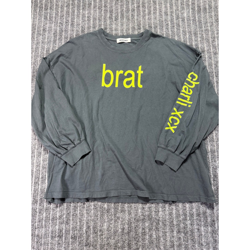 Daydreamer Charli XCX Brat One Size Long Sleeve Tee Pop Festival Streetwear